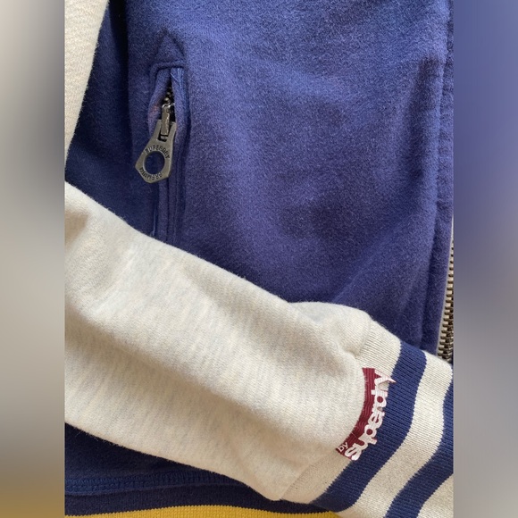 Superdry Logo Jersey Bomber Jacket size medium - Picture 2 of 6